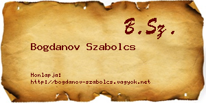Bogdanov Szabolcs névjegykártya
